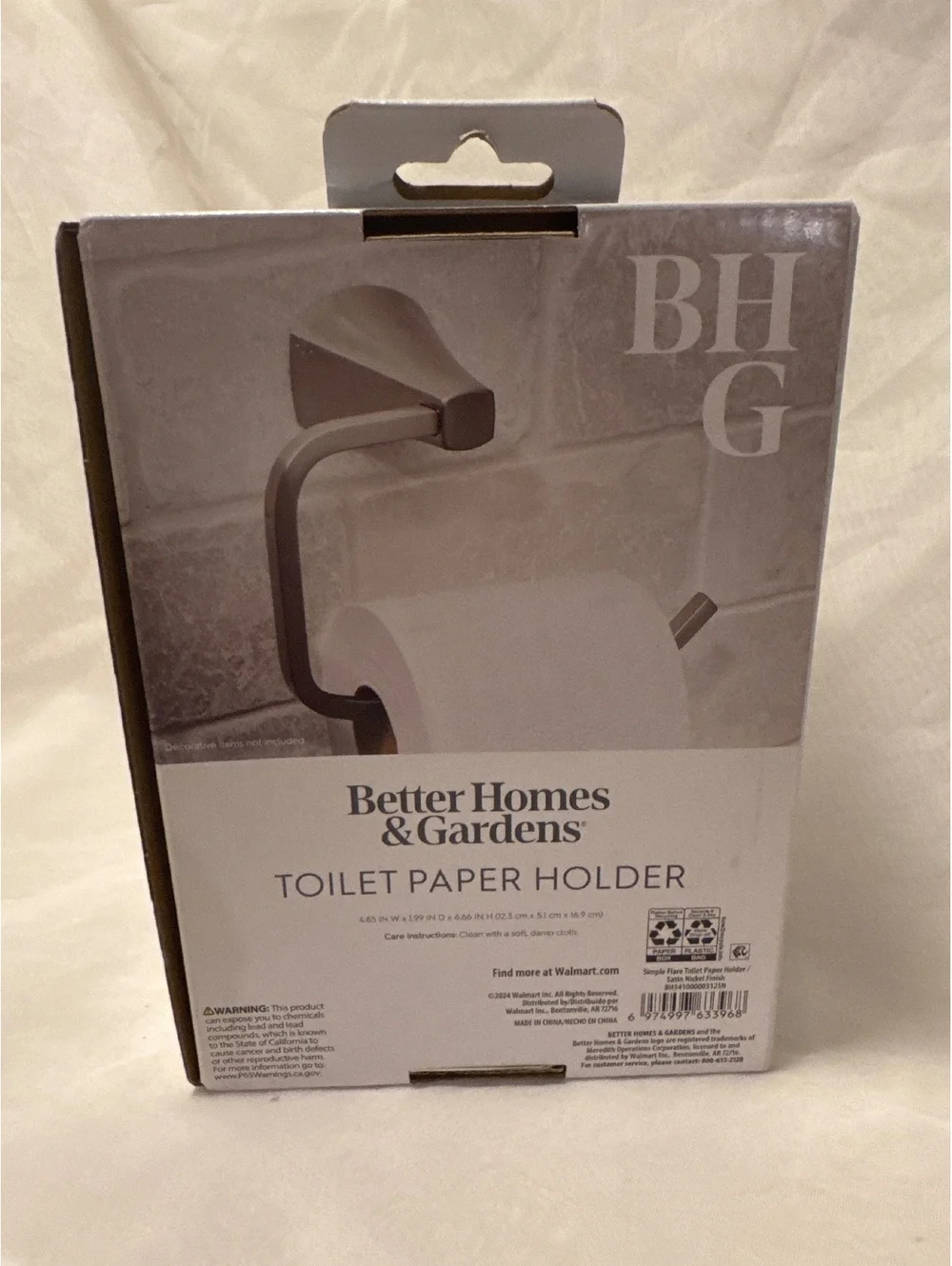 Better Homes & Gardens Simple Flare Toilet Paper Holder